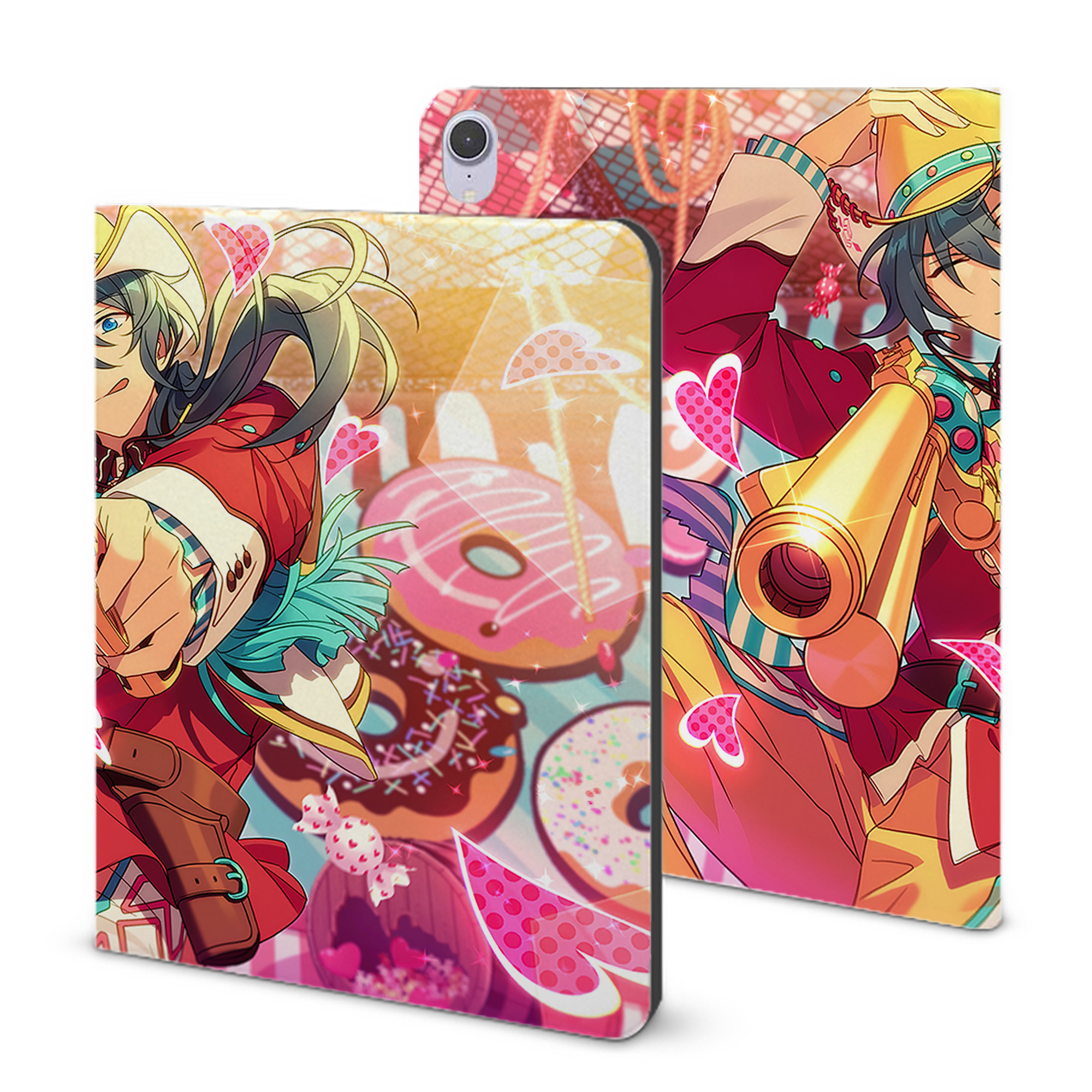 （画像用） あんさんぶるスターズ! Ensemble Stars IPad ケース ブック型 PUレザー TPU 耐衝撃 軽量 薄型 ペン収納なし 全面保護 IPad 各モデル対応